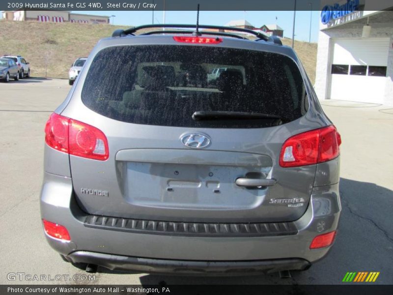 Steel Gray / Gray 2009 Hyundai Santa Fe GLS 4WD