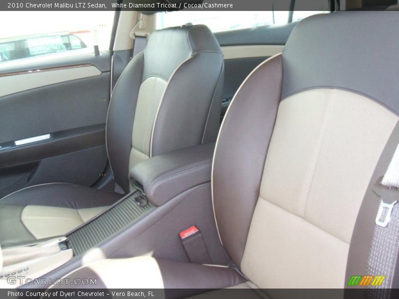 White Diamond Tricoat / Cocoa/Cashmere 2010 Chevrolet Malibu LTZ Sedan