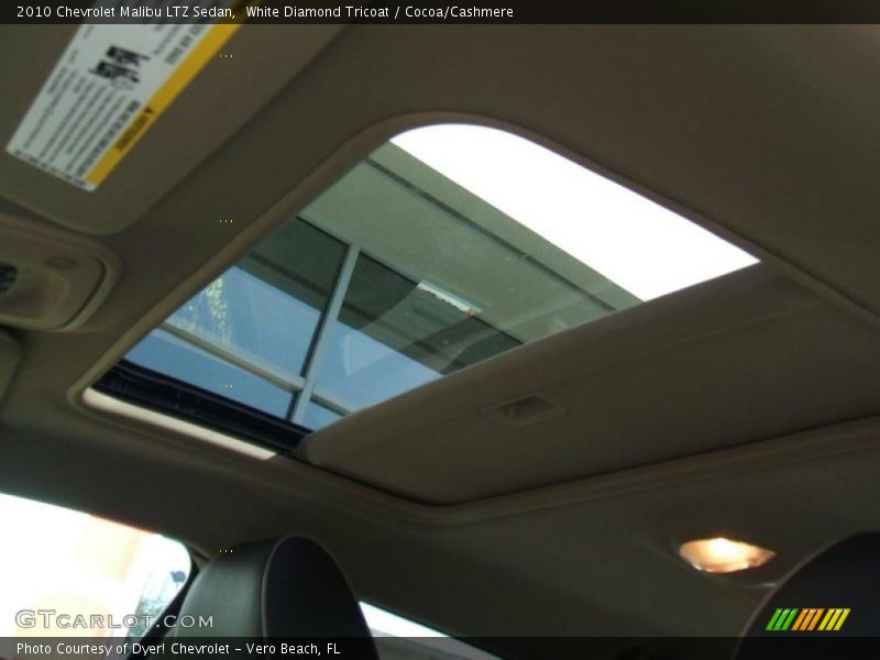 White Diamond Tricoat / Cocoa/Cashmere 2010 Chevrolet Malibu LTZ Sedan