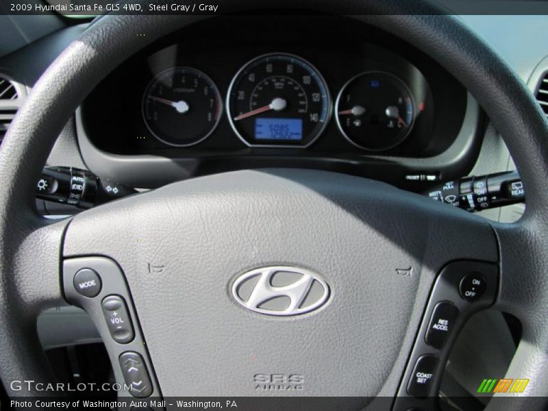 Steel Gray / Gray 2009 Hyundai Santa Fe GLS 4WD