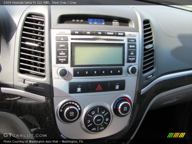 Steel Gray / Gray 2009 Hyundai Santa Fe GLS 4WD