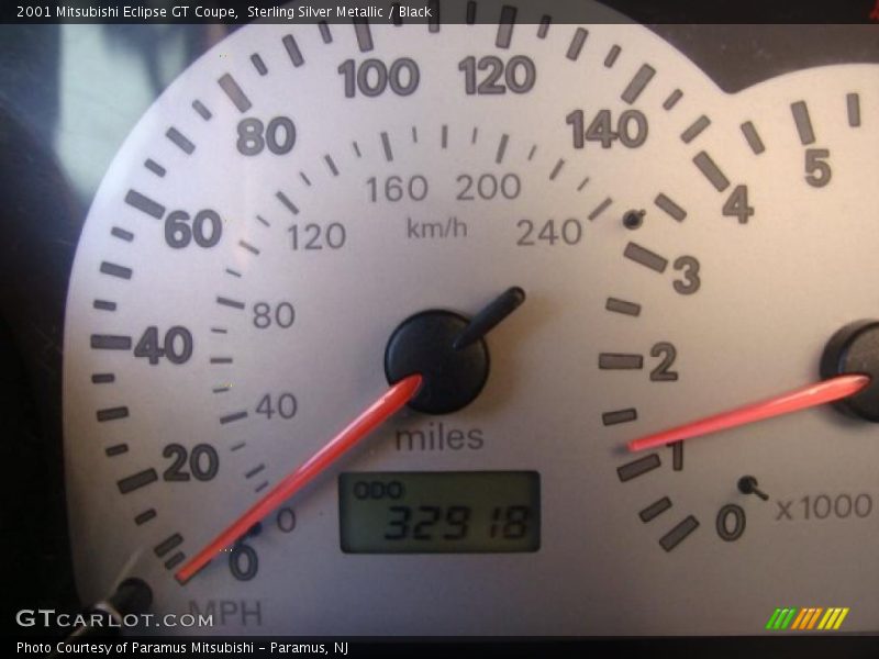 Sterling Silver Metallic / Black 2001 Mitsubishi Eclipse GT Coupe