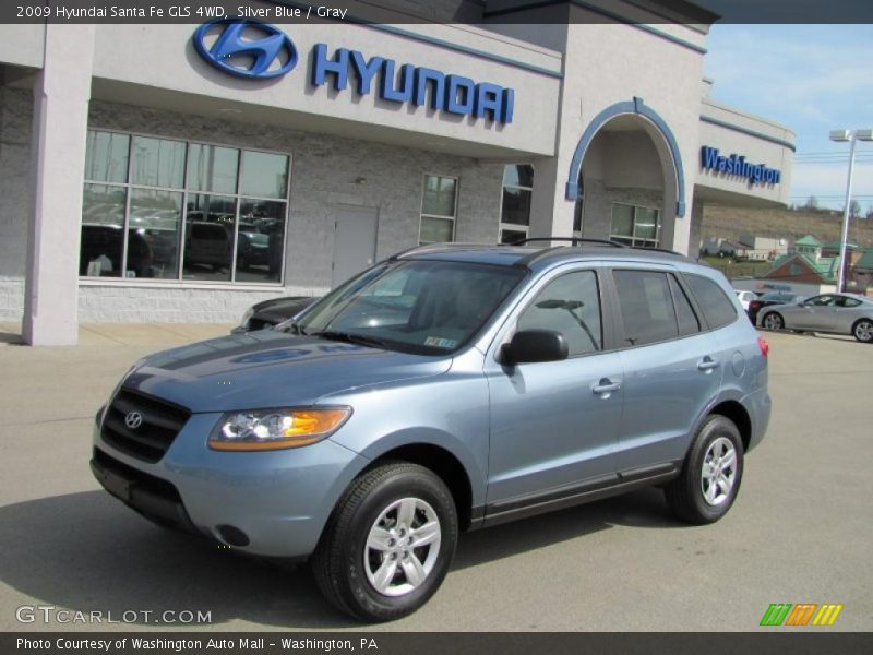 Silver Blue / Gray 2009 Hyundai Santa Fe GLS 4WD