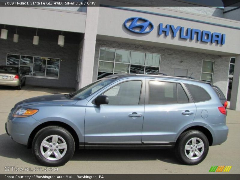 Silver Blue / Gray 2009 Hyundai Santa Fe GLS 4WD