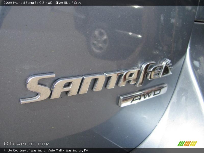 Silver Blue / Gray 2009 Hyundai Santa Fe GLS 4WD