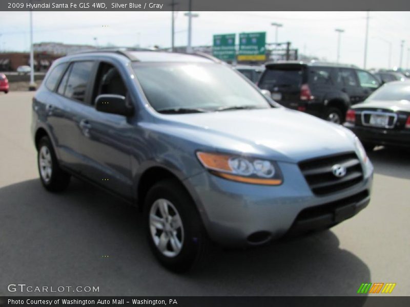 Silver Blue / Gray 2009 Hyundai Santa Fe GLS 4WD