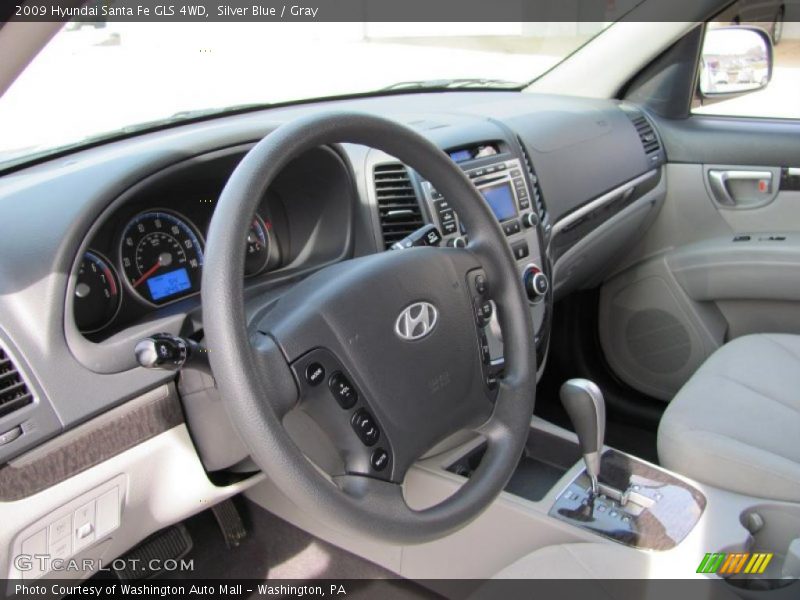 Silver Blue / Gray 2009 Hyundai Santa Fe GLS 4WD