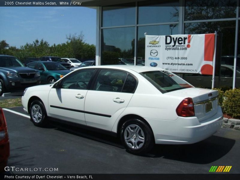 White / Gray 2005 Chevrolet Malibu Sedan