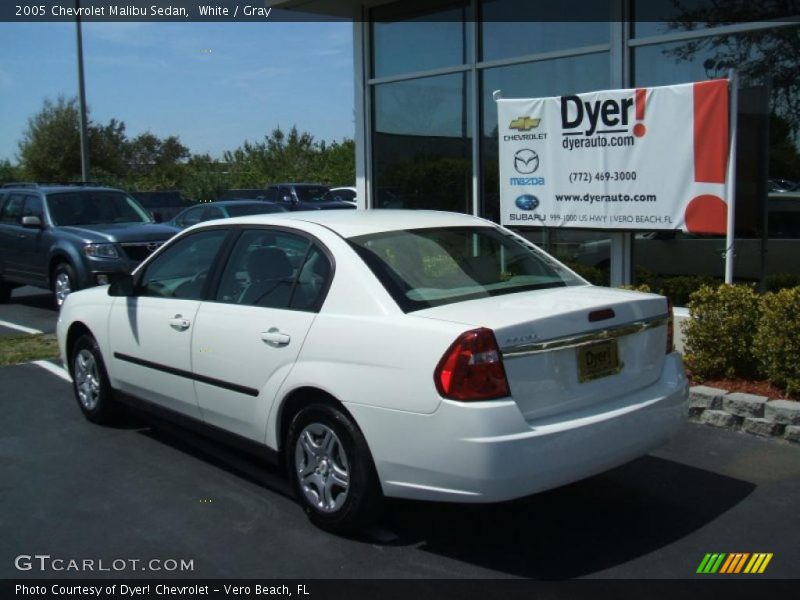 White / Gray 2005 Chevrolet Malibu Sedan