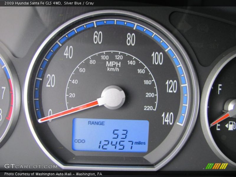 Silver Blue / Gray 2009 Hyundai Santa Fe GLS 4WD