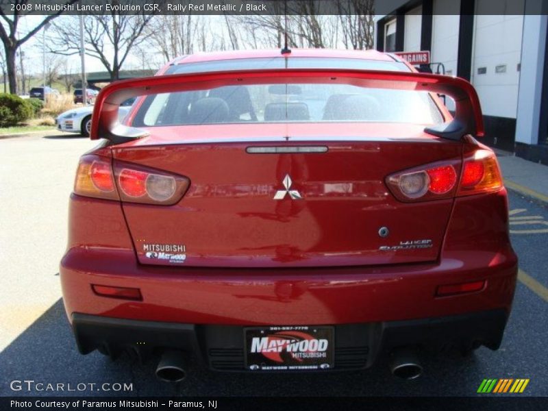 Rally Red Metallic / Black 2008 Mitsubishi Lancer Evolution GSR