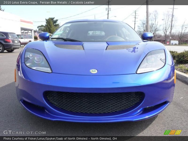 Persian Blue Metallic / Cocobolo Leather 2010 Lotus Evora Coupe