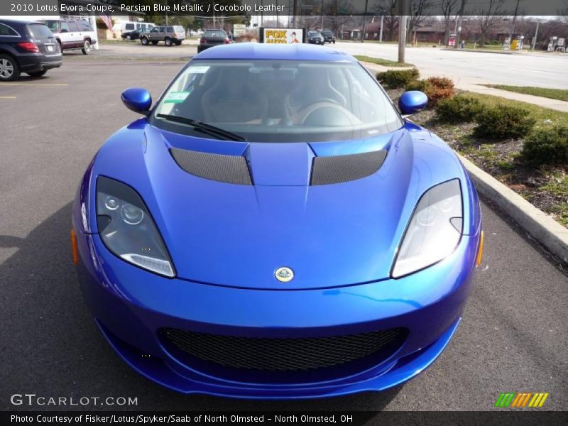Persian Blue Metallic / Cocobolo Leather 2010 Lotus Evora Coupe