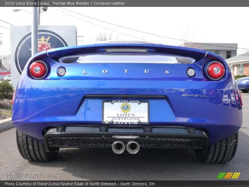 Persian Blue Metallic / Cocobolo Leather 2010 Lotus Evora Coupe