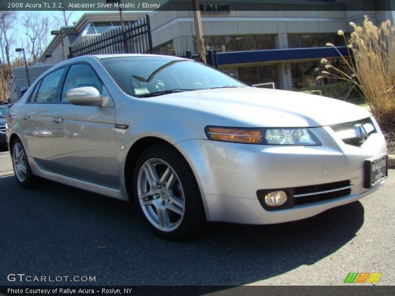 Alabaster Silver Metallic / Ebony 2008 Acura TL 3.2
