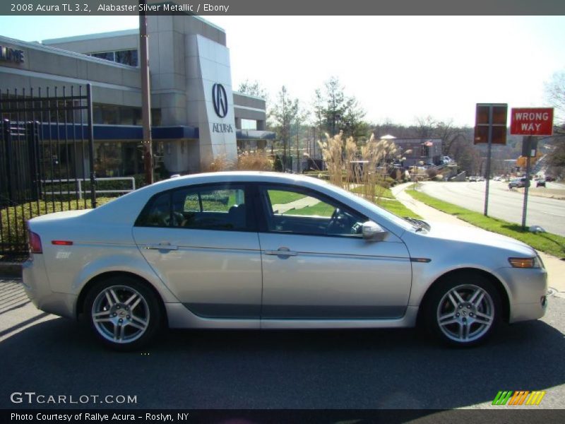 Alabaster Silver Metallic / Ebony 2008 Acura TL 3.2
