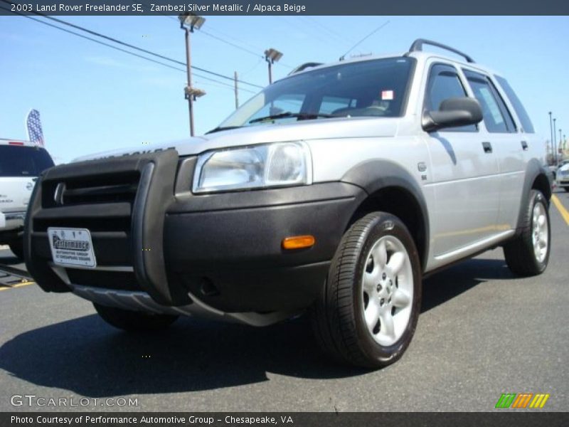 Zambezi Silver Metallic / Alpaca Beige 2003 Land Rover Freelander SE