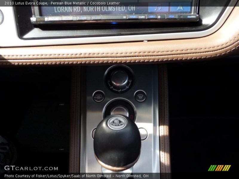 Persian Blue Metallic / Cocobolo Leather 2010 Lotus Evora Coupe