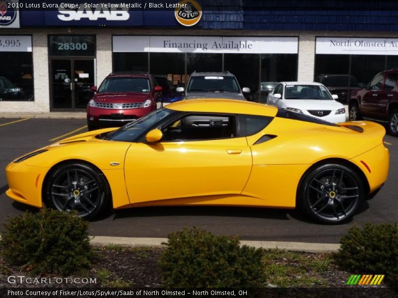 Solar Yellow Metallic / Black Leather 2010 Lotus Evora Coupe