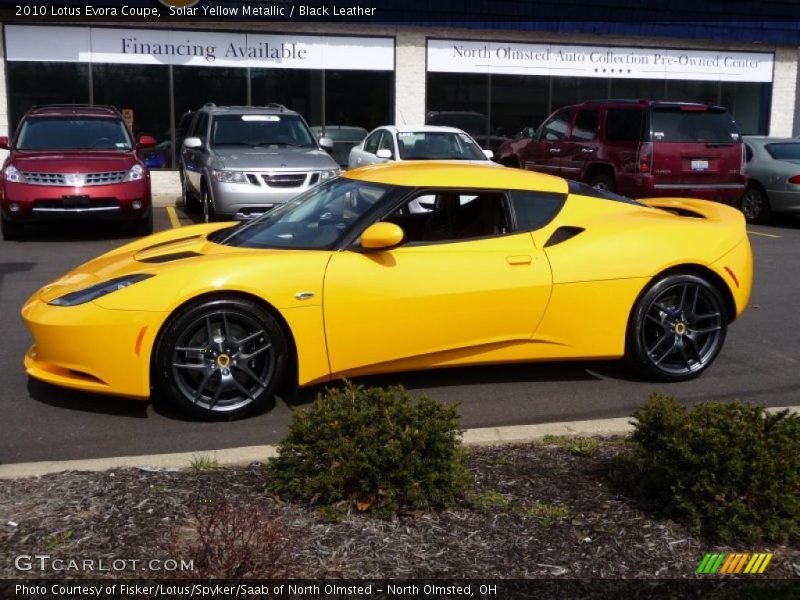 Solar Yellow Metallic / Black Leather 2010 Lotus Evora Coupe