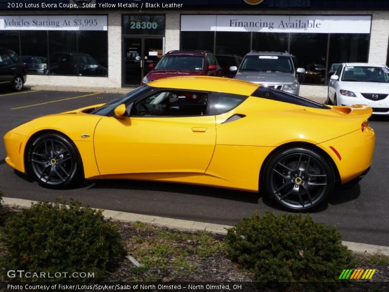 Solar Yellow Metallic / Black Leather 2010 Lotus Evora Coupe