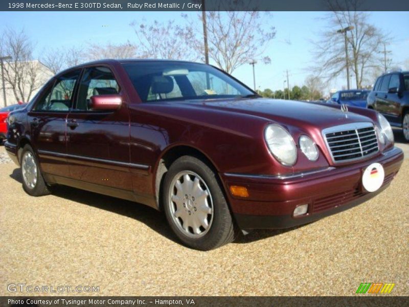 Ruby Red Metallic / Grey 1998 Mercedes-Benz E 300TD Sedan