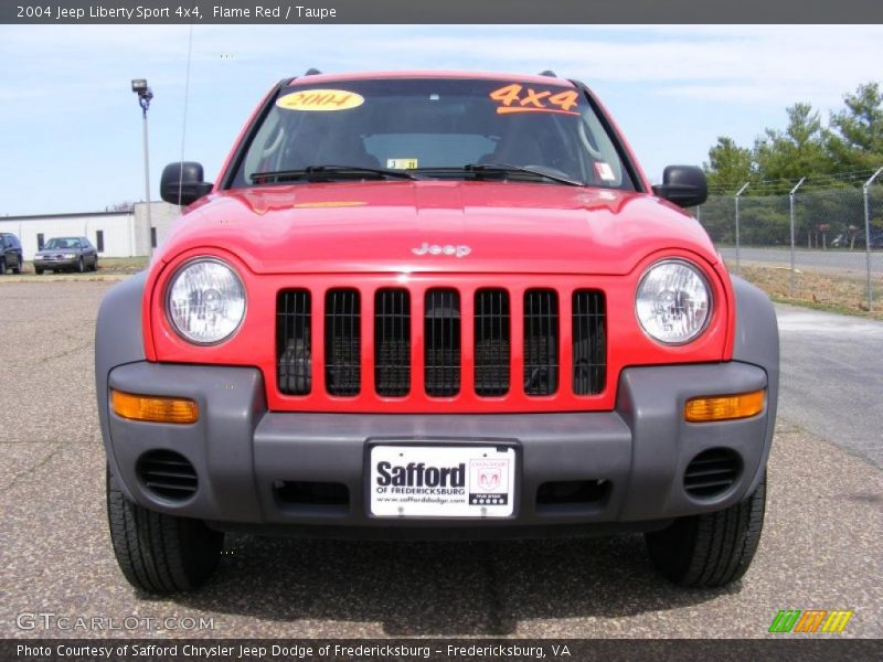 Flame Red / Taupe 2004 Jeep Liberty Sport 4x4