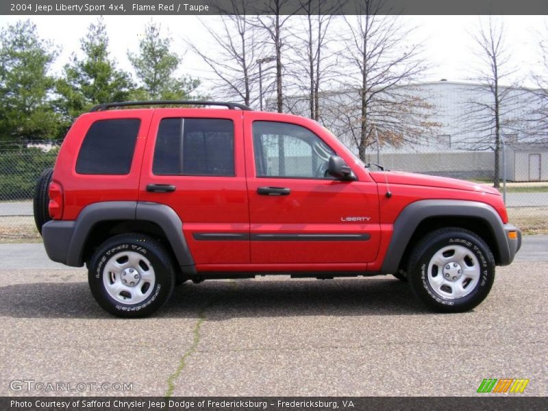 Flame Red / Taupe 2004 Jeep Liberty Sport 4x4