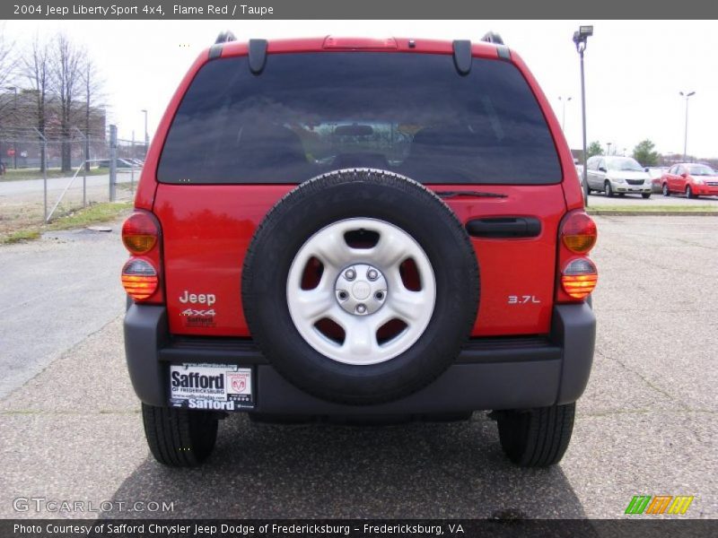 Flame Red / Taupe 2004 Jeep Liberty Sport 4x4