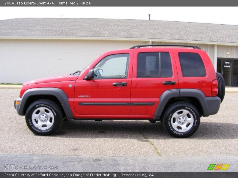 Flame Red / Taupe 2004 Jeep Liberty Sport 4x4