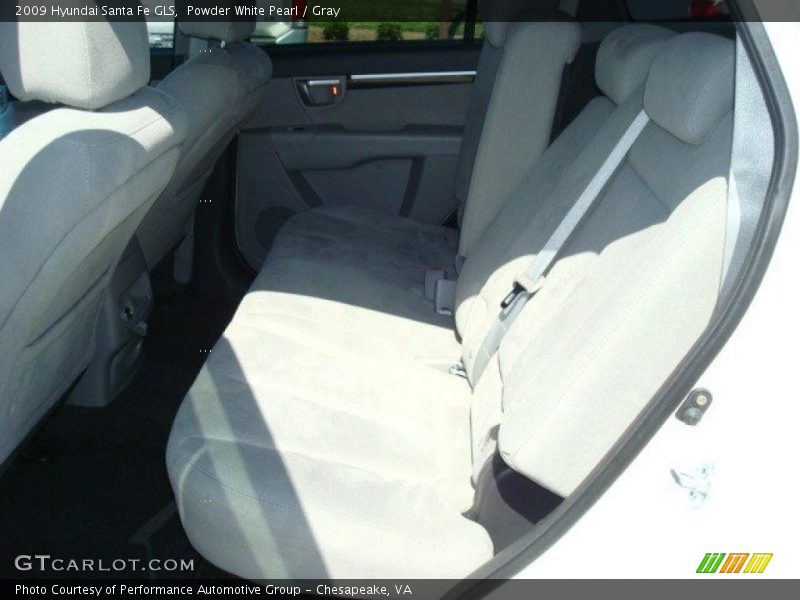 Powder White Pearl / Gray 2009 Hyundai Santa Fe GLS