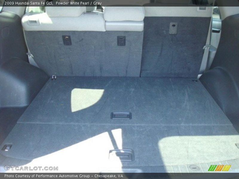 Powder White Pearl / Gray 2009 Hyundai Santa Fe GLS