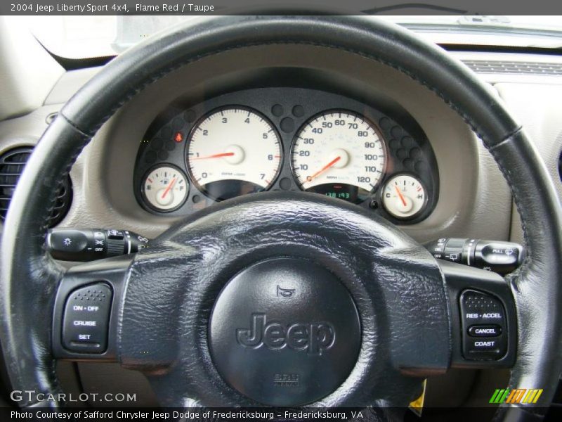 Flame Red / Taupe 2004 Jeep Liberty Sport 4x4