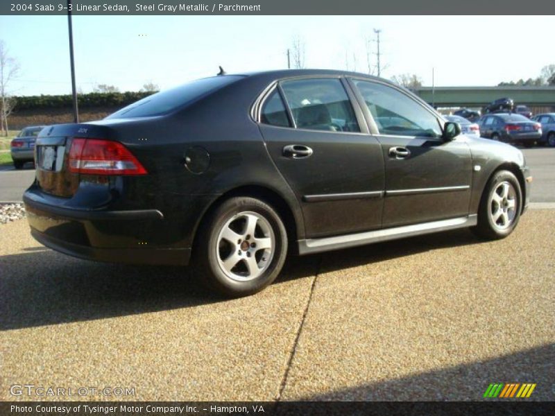 Steel Gray Metallic / Parchment 2004 Saab 9-3 Linear Sedan