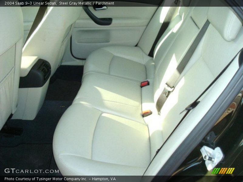 Steel Gray Metallic / Parchment 2004 Saab 9-3 Linear Sedan