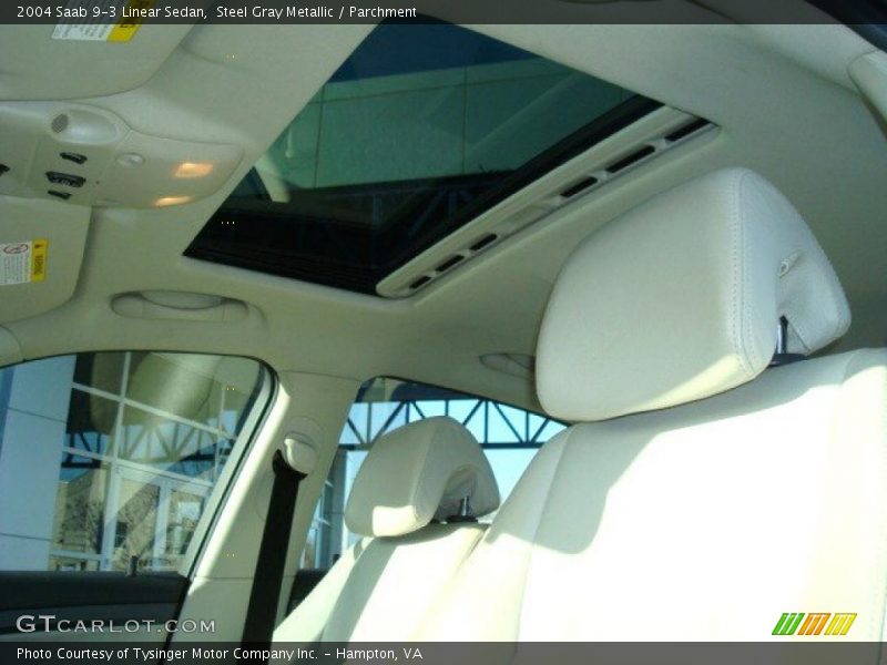 Steel Gray Metallic / Parchment 2004 Saab 9-3 Linear Sedan