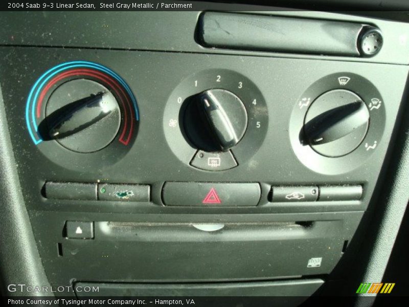 Steel Gray Metallic / Parchment 2004 Saab 9-3 Linear Sedan