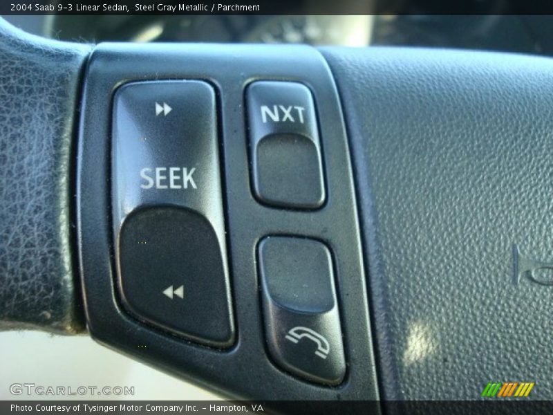 Steel Gray Metallic / Parchment 2004 Saab 9-3 Linear Sedan