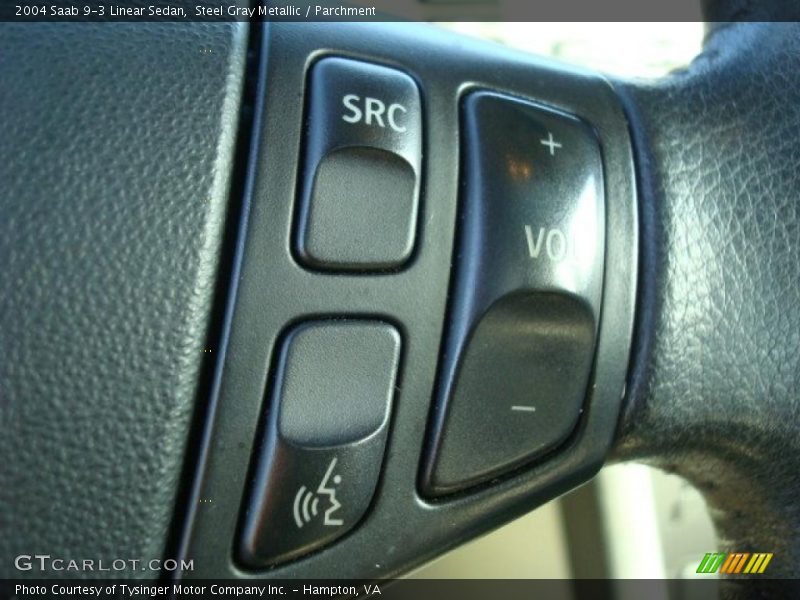 Steel Gray Metallic / Parchment 2004 Saab 9-3 Linear Sedan