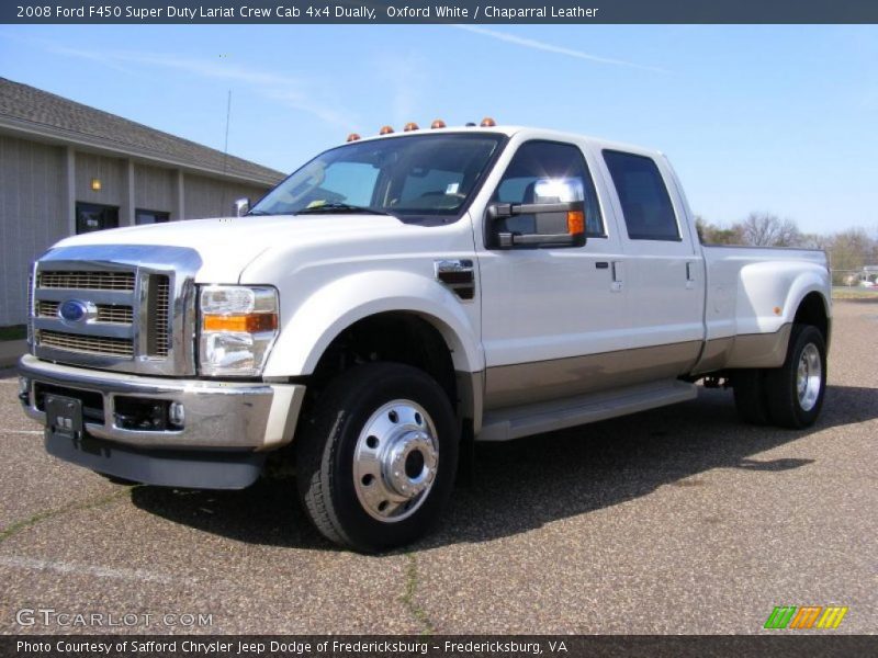 Oxford White / Chaparral Leather 2008 Ford F450 Super Duty Lariat Crew Cab 4x4 Dually