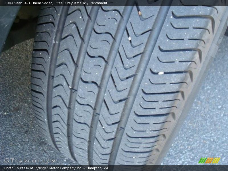 Steel Gray Metallic / Parchment 2004 Saab 9-3 Linear Sedan