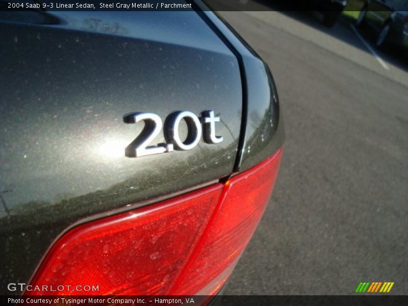 Steel Gray Metallic / Parchment 2004 Saab 9-3 Linear Sedan