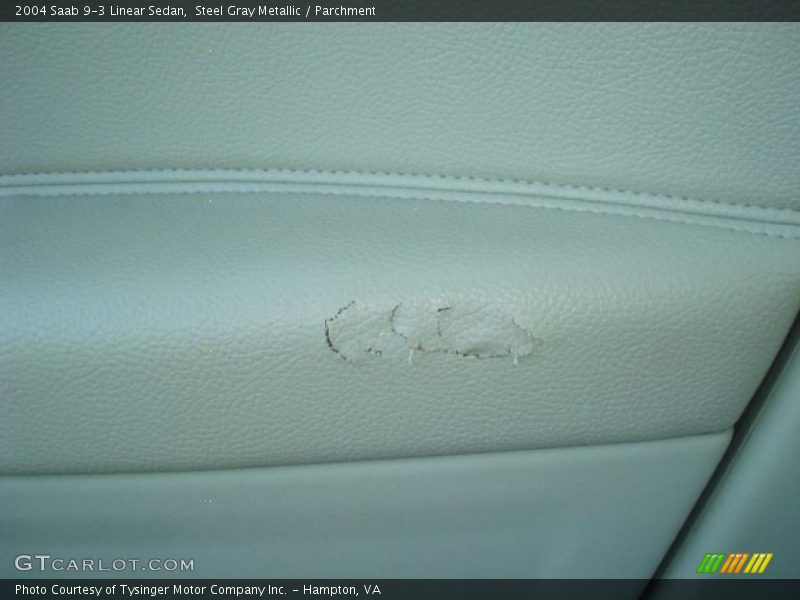 Steel Gray Metallic / Parchment 2004 Saab 9-3 Linear Sedan