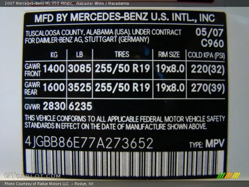 Alabaster White / Macadamia 2007 Mercedes-Benz ML 350 4Matic