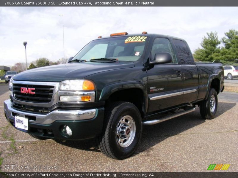 Woodland Green Metallic / Neutral 2006 GMC Sierra 2500HD SLT Extended Cab 4x4