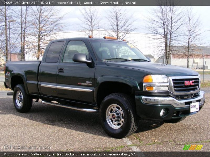 Woodland Green Metallic / Neutral 2006 GMC Sierra 2500HD SLT Extended Cab 4x4