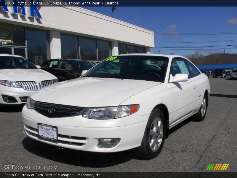 Diamond White Pearl / Charcoal 2000 Toyota Solara SE V6 Coupe