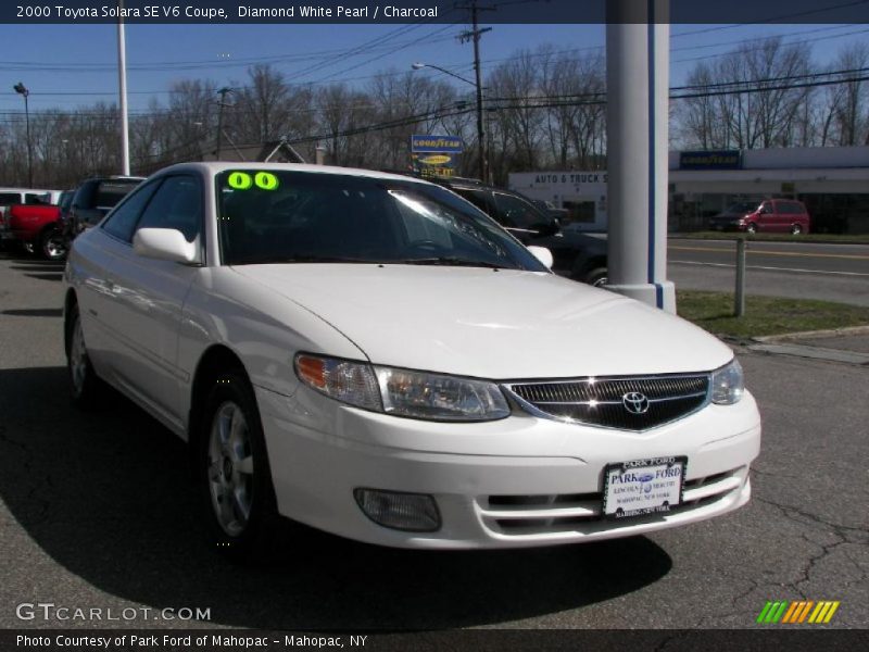 Diamond White Pearl / Charcoal 2000 Toyota Solara SE V6 Coupe