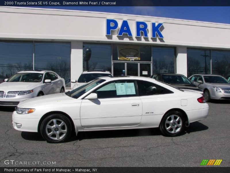 Diamond White Pearl / Charcoal 2000 Toyota Solara SE V6 Coupe