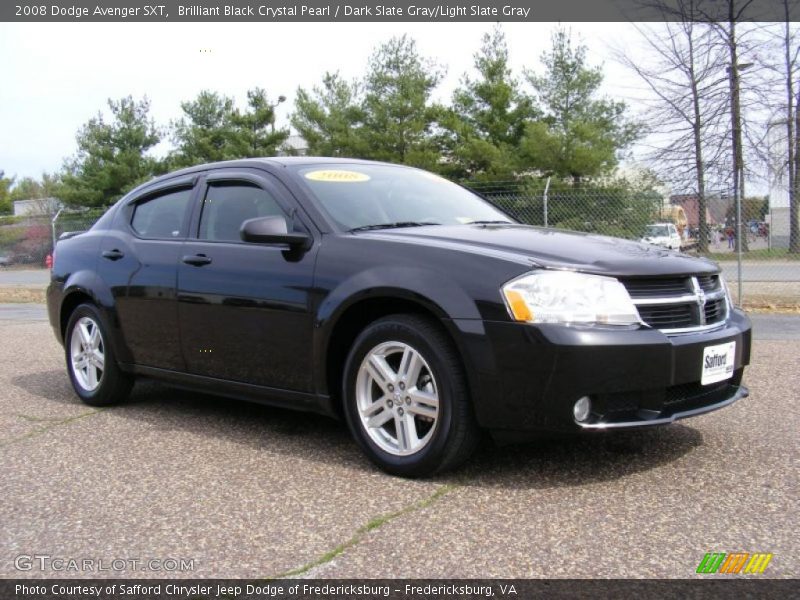 Brilliant Black Crystal Pearl / Dark Slate Gray/Light Slate Gray 2008 Dodge Avenger SXT